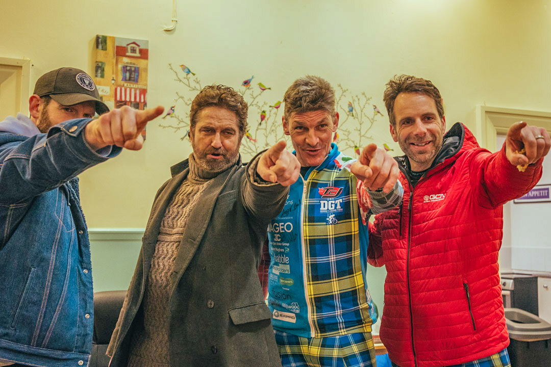 Gerard Butler with fans